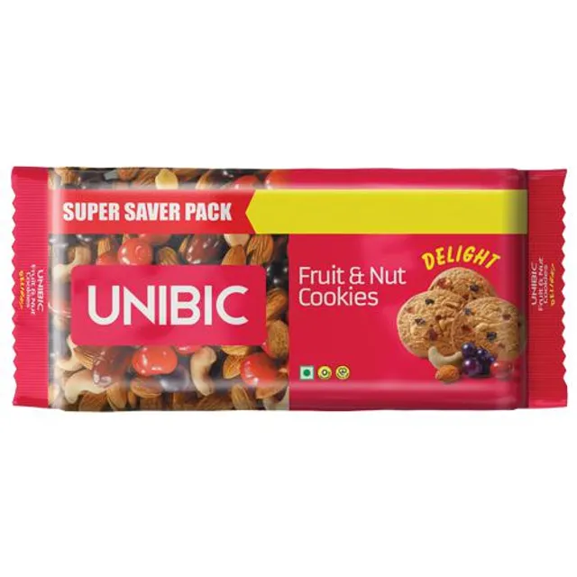 UNIBIC Delight Fruit & Nut Cookies, 100 g (Pack of 5)